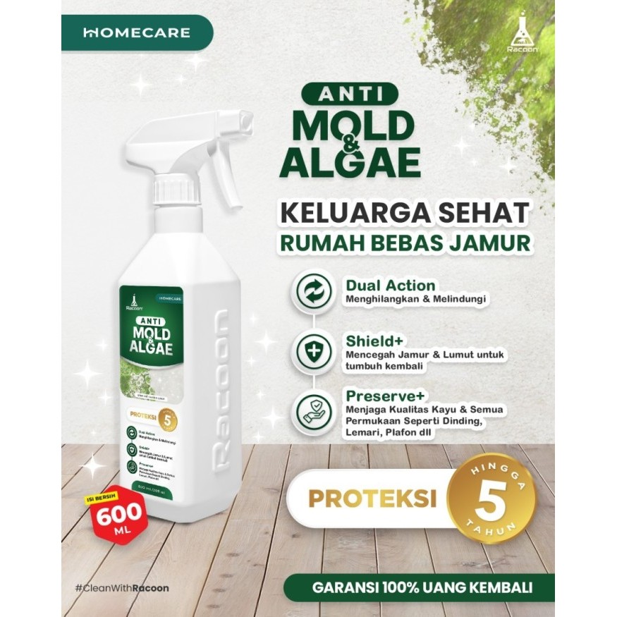 Racoon Anti Mold & Algae - Spray Anti Jamur & Lumut Dinding & Permukaan