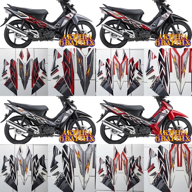 COD Stiker striping supra x 125 R batman tahun 2011-2012 lis polet motor MOTOR