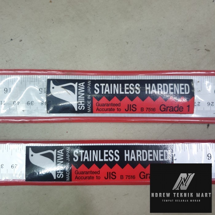 

PENGGARIS SHINWA STAINLESS STEEL 30 CM / 60 CM / 100 CM ORI JEPANG - 30cm