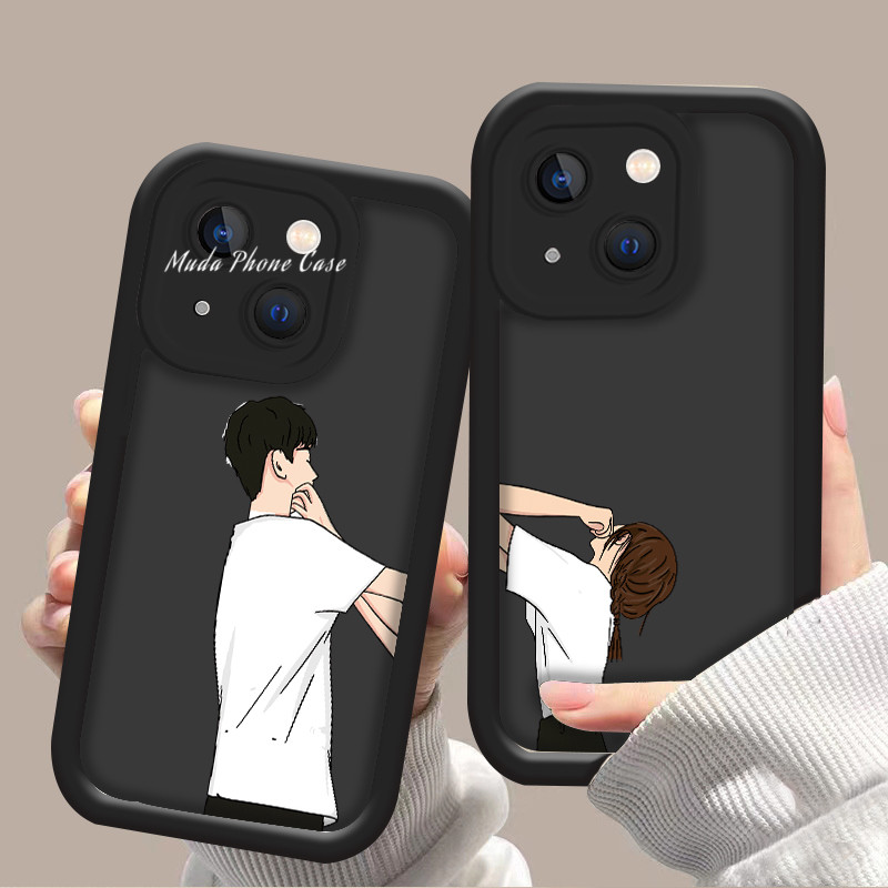 OPPO Case Mischievous Couple Case Oppo A17 A16K A16 A15 A98 A94 A93 A78 A78 A77 A76 A74 A7 A60 A58 A