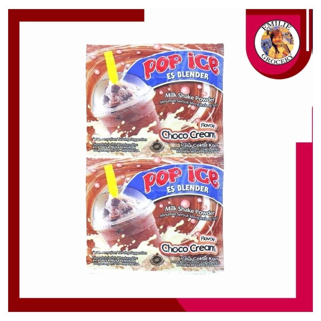 

Pop Ice Es Blender Choco Cream Renceng 10 Pcs Sachet 25gram 25 gr