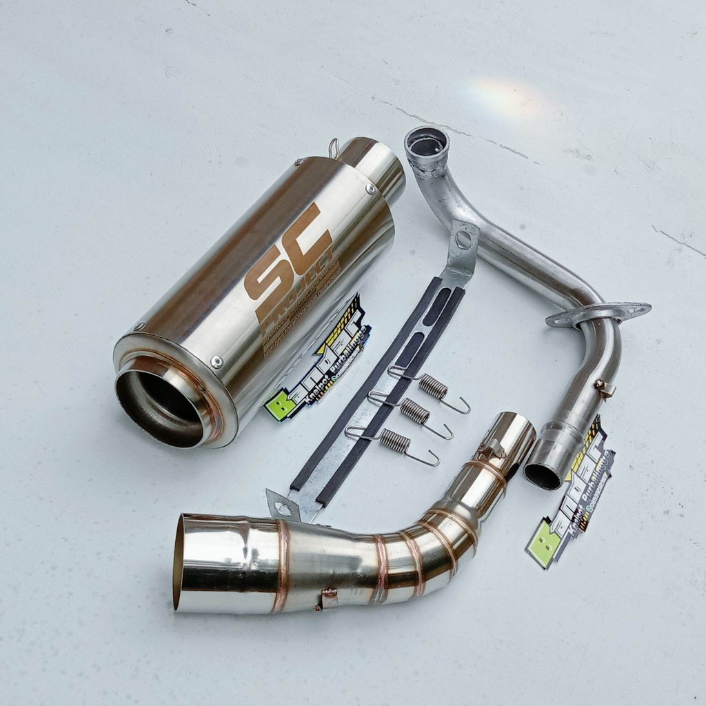 KNALPOT RACING SC PROJECT BEAT SCOOPY NMAX VARIO PCX AEROX MIO ADV FULL SYSTEM SUARA GAHAR KENALPOT 