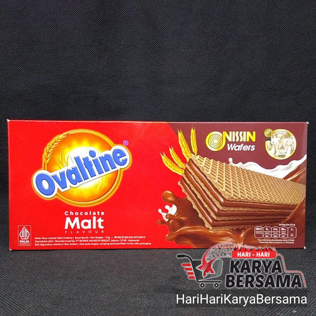 

MAKANAN RINGAN NISSIN WAFERS OVALTINE CHOCOLATE MALT FLAVOUR 133GR