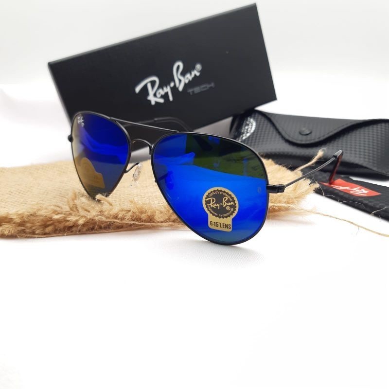 COD  KACAMATA RAY BAN AVIATOR PRIA WANITA LENSA ASLI KACA POLARIZED  FULLSET ORIGINAL