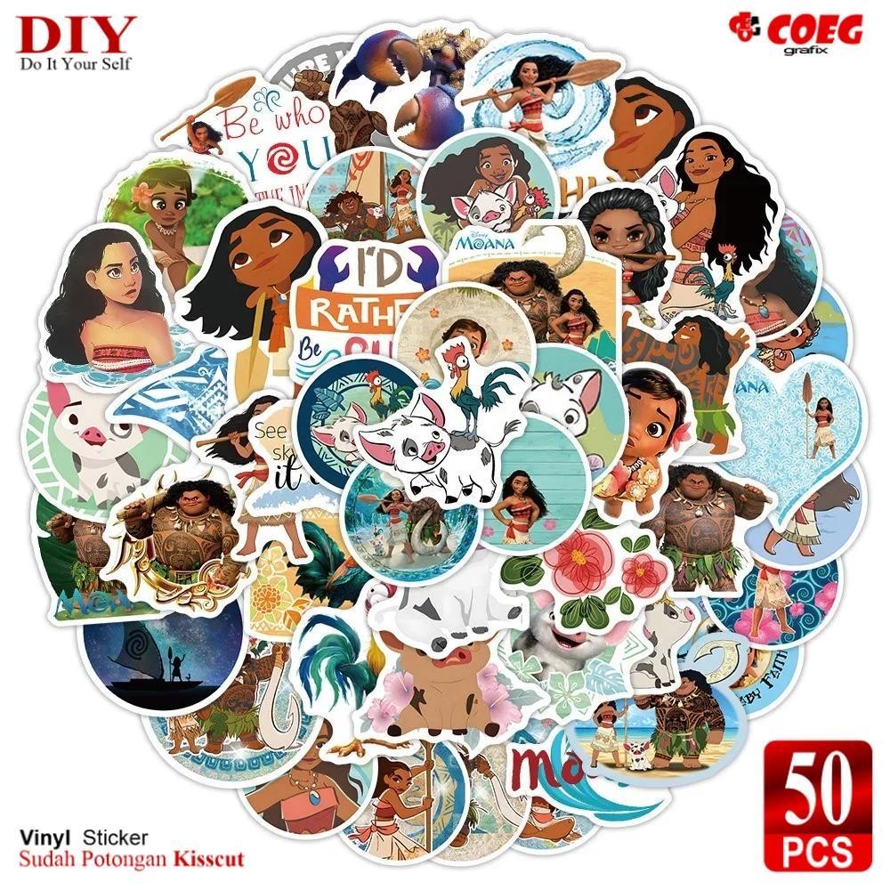 

50 PCS Disney Cartoon Moana Stickers CG96 - Stiker Tahan Air & Mudah Dipasang - Untuk Laptop, Motor, Telepon, Notebook, dan Hadiah Anak