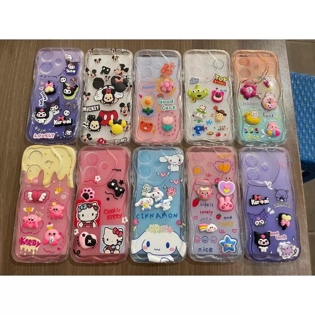 SOFTCASE TIMBUL KARTUN CUTE KUROMI / CASE GELOMBANG FOR Oppo A3x A3 pro 5G A60 Samsung A15 F15 iPhon
