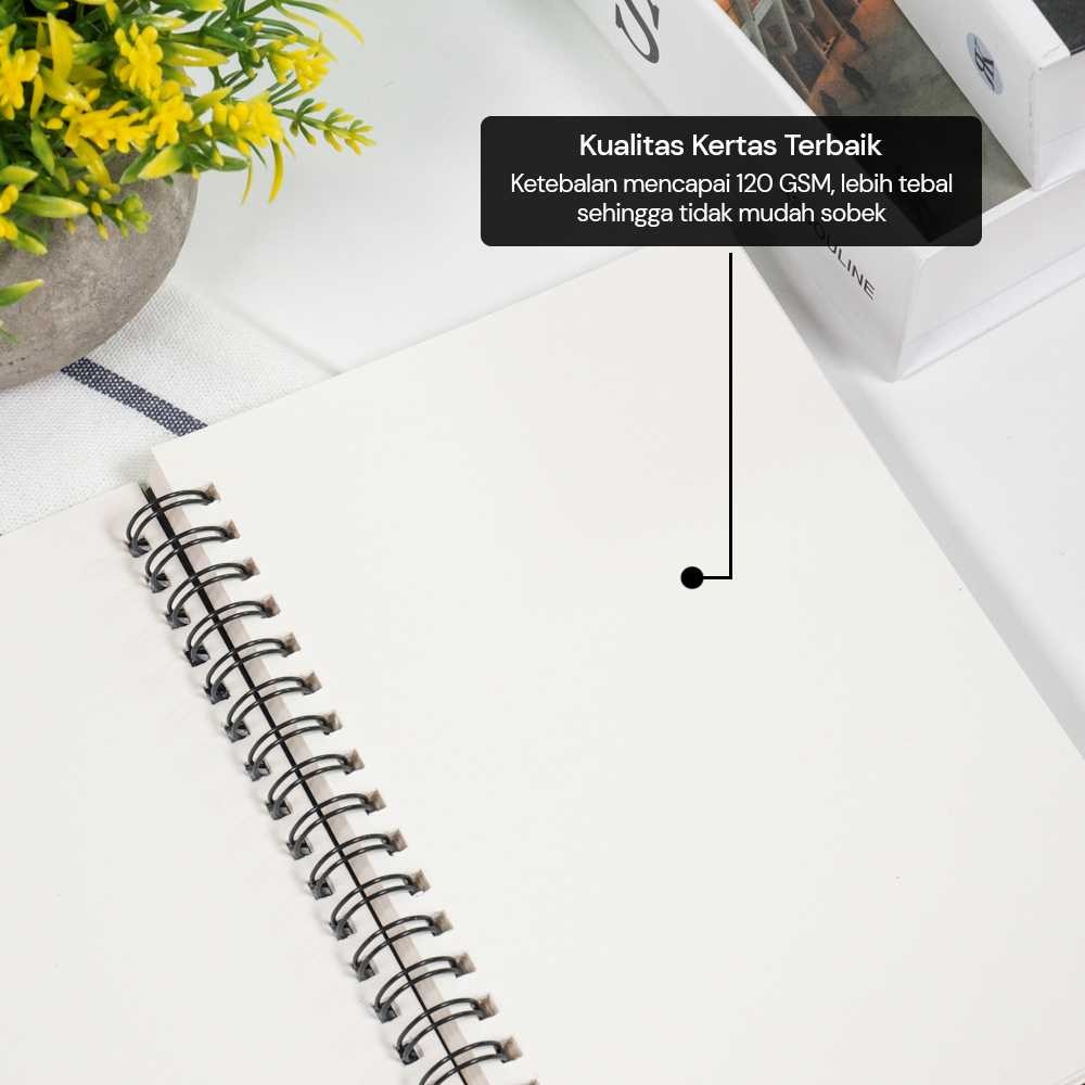 

LPKSTORE Toddi Buku Jurnal Softcover Notebook Diary 120GSM 96 Halaman Blank - BQ-N14 LPKSTORE