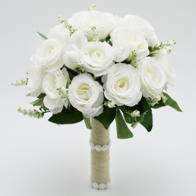 

Bridal Bridesmaid Wedding Bouquet Rose Handmade Artificial Bridal Wedding Bouquet Wedding Accessories