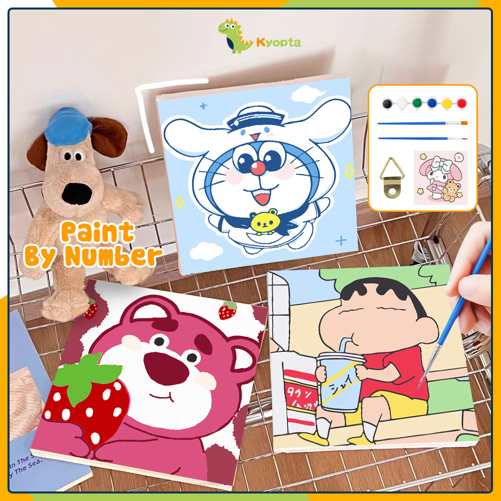 

Kyopta Painting By Number 20x20 Canvas Painting Kanvas Lukis Anak Set
