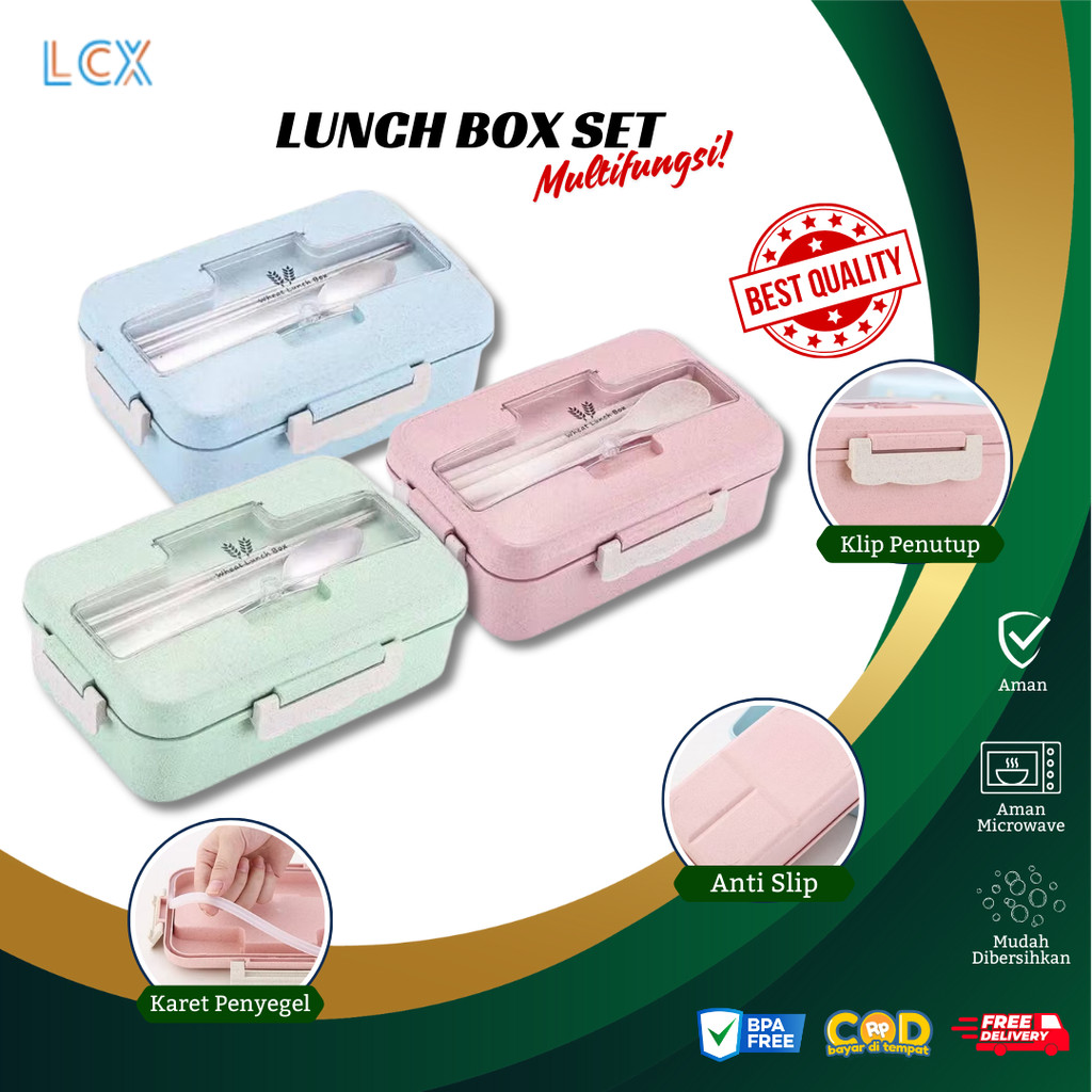 Lunch Box Sekat Kerja Aesthetic Nasi Terbaru Rekomended Anak-Anak Simple Praktis Kekinian Dewasa Tim