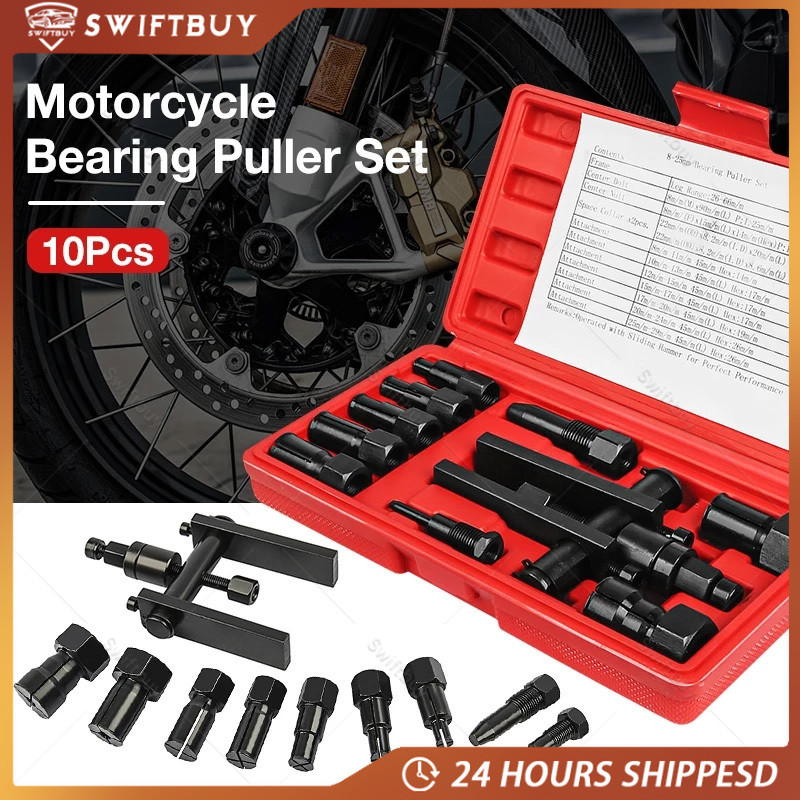 10pcs Tracker Bearing Puller Set Treker Pencabut Bearing Set Treker Cabut Bearing Dalam Treker Pembu