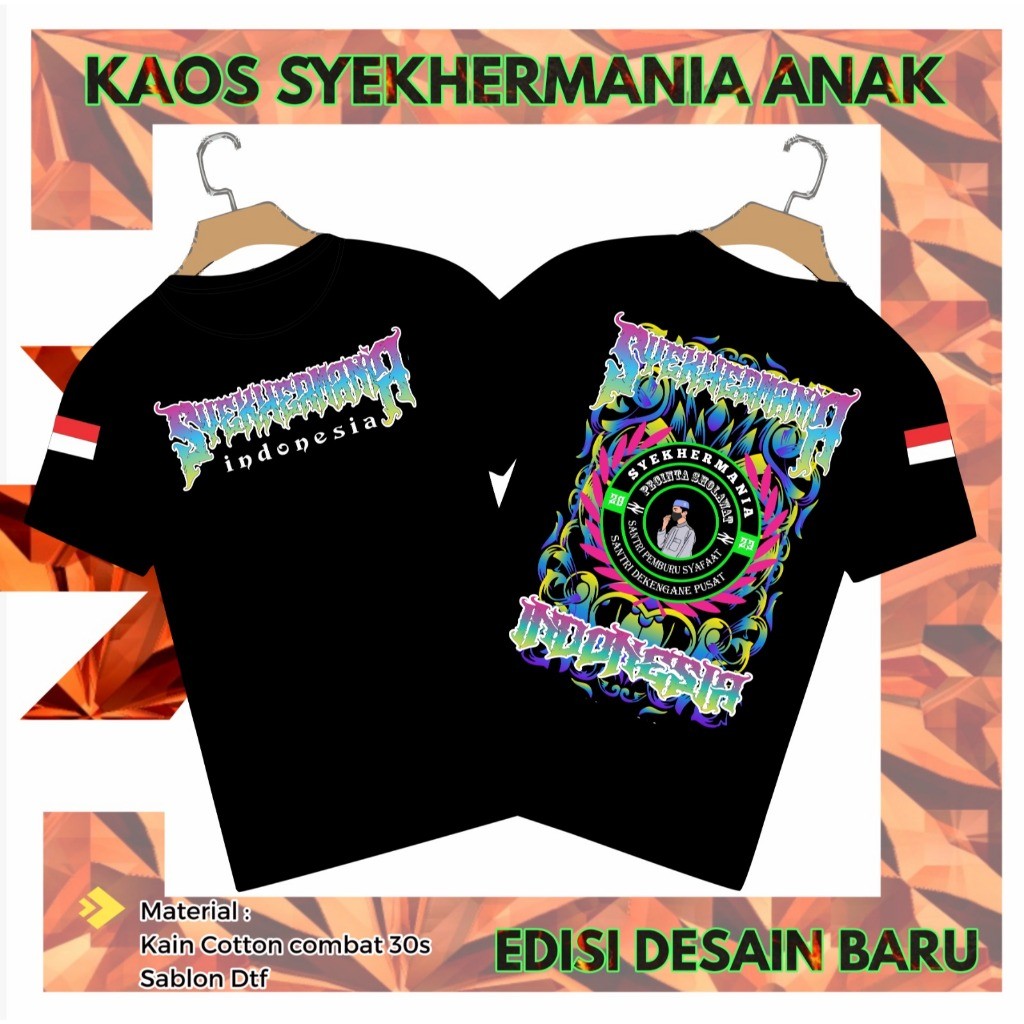 KAOS SYEKHERMANIA ANAK DESAIN TERBARU | KAOS ANAK