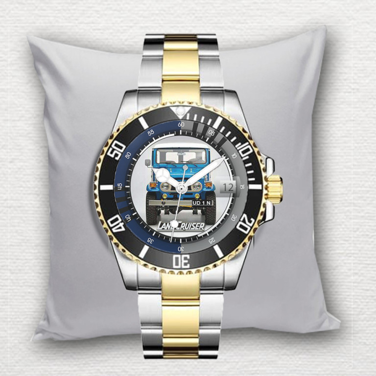 Jam Tangan Pria LAND CRUISER JEEP Tanggal Stainless Steel Perak Silver Gold  Dewasa Custom Terlaris 