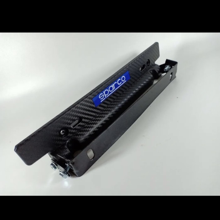 Dudukan tatakan tempat plat nomor mobil JDM hitam carbon universal - Sparco Litlle_Variasi