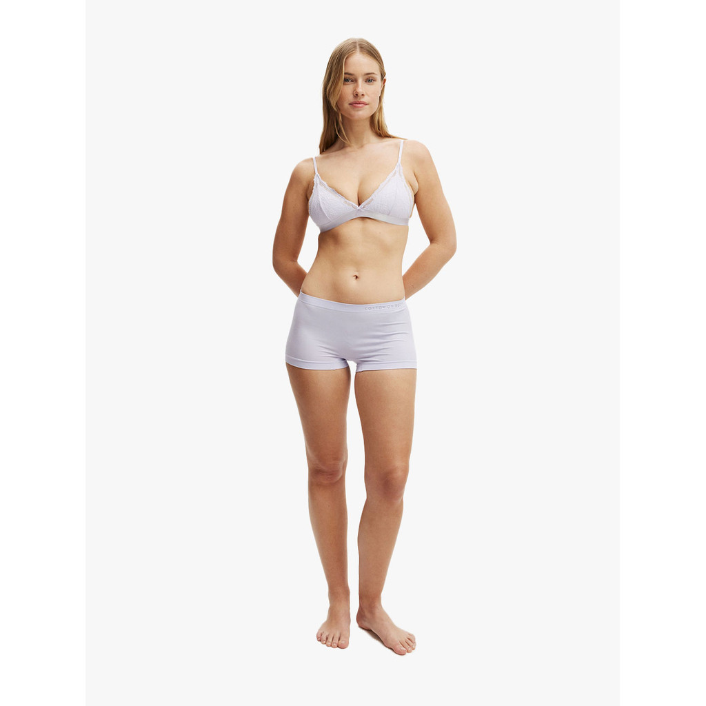 Cotton On Body - Pakaian Wanita - Seamless Light Weight Boyshort Brief - Washed Thistle