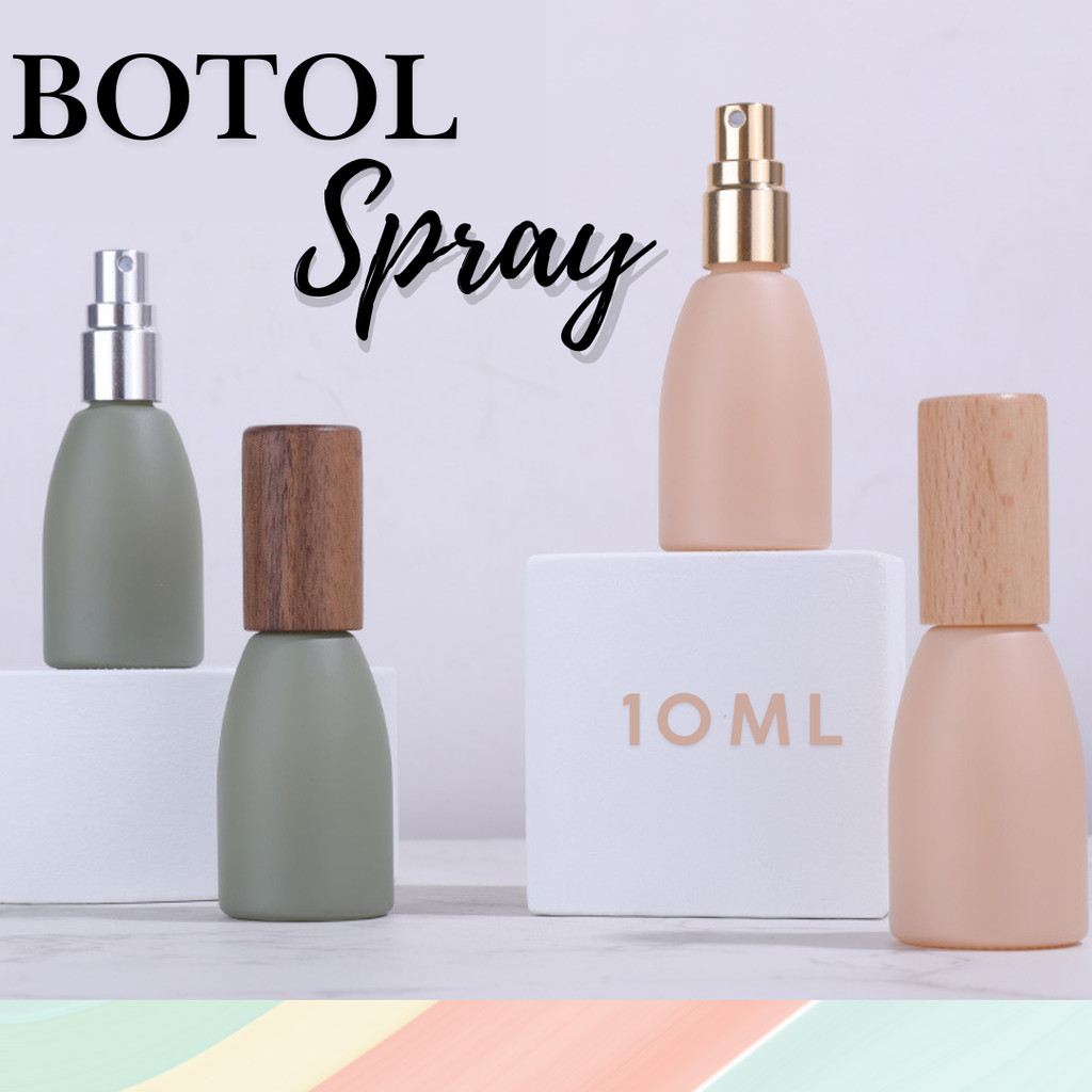 Botol Parfum Kosong 10ml Spray Kaca Mini  Aesthetic Praktis untuk Travel Refill Desain Unik