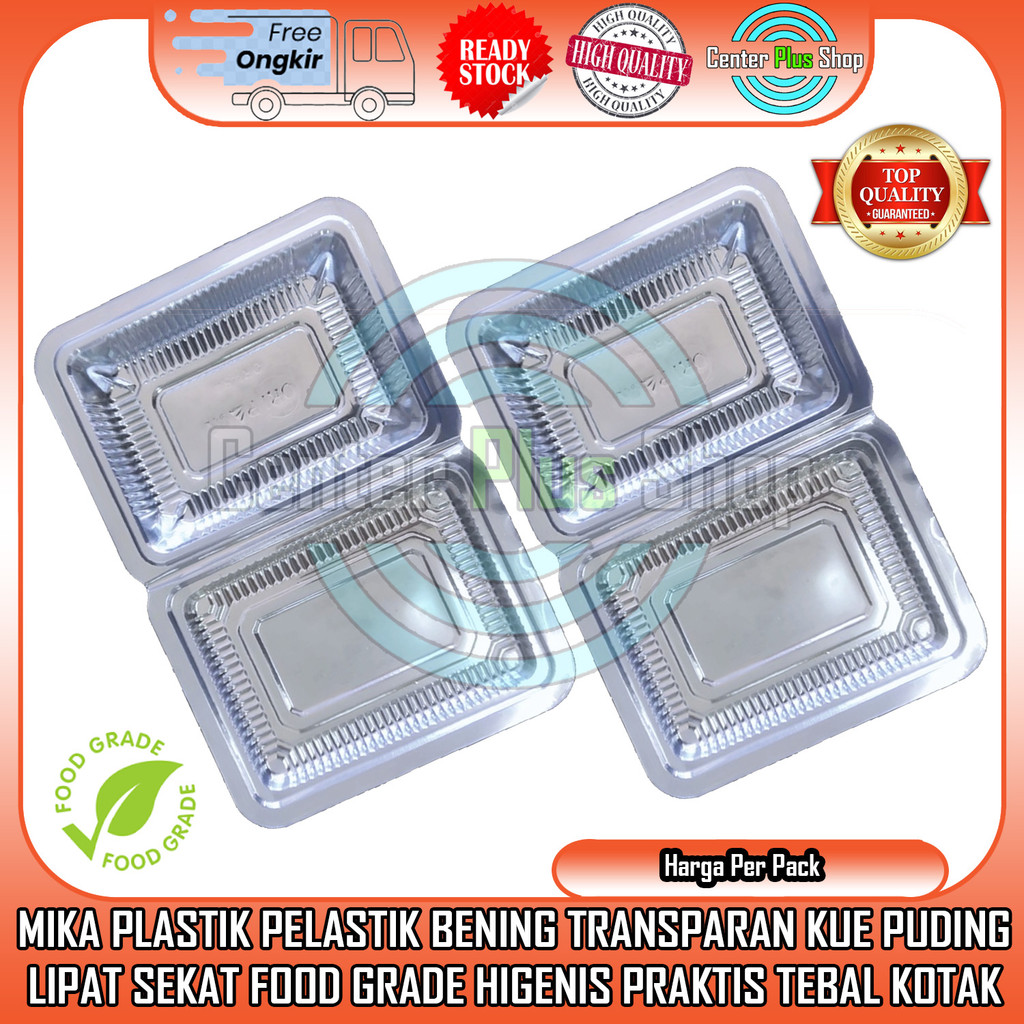 Kotak Box Wadah Mika Plastik Pelastik Kemasan Tempat Alas Makanan Nasi Kuning Kue Puding Bening Tran