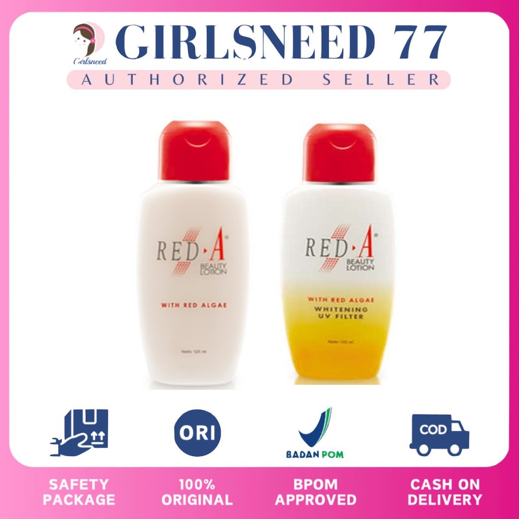 GN77 Red A Beauty Lotion with Red Algae 125ml, UV Filter & AHA (WHITENING Hand & Body Lotion) - 125 