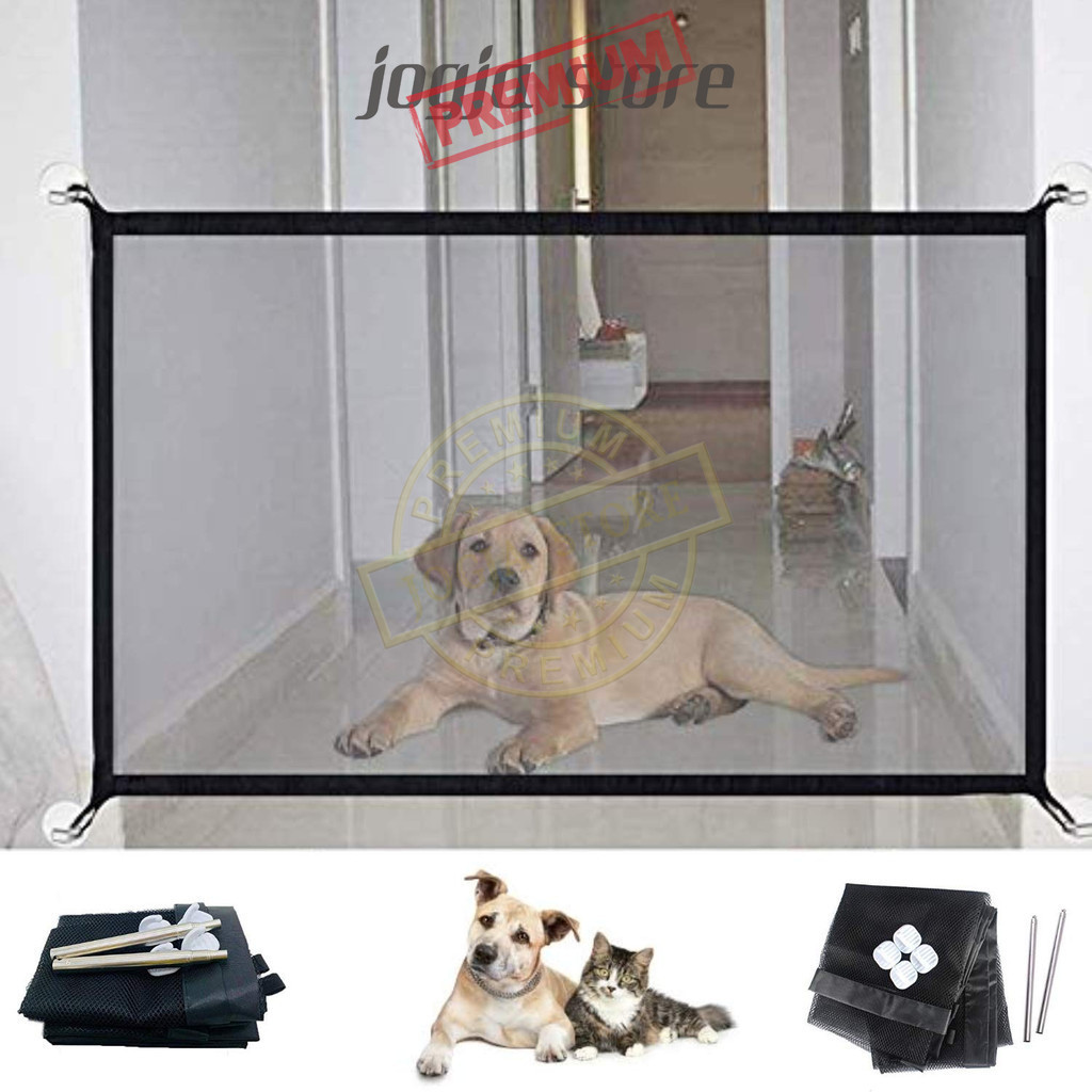 Pagar Anjing-Kucing Pintu Sekat Kandang Penghalang Binatang Jaring Portable Net Dog & Cat