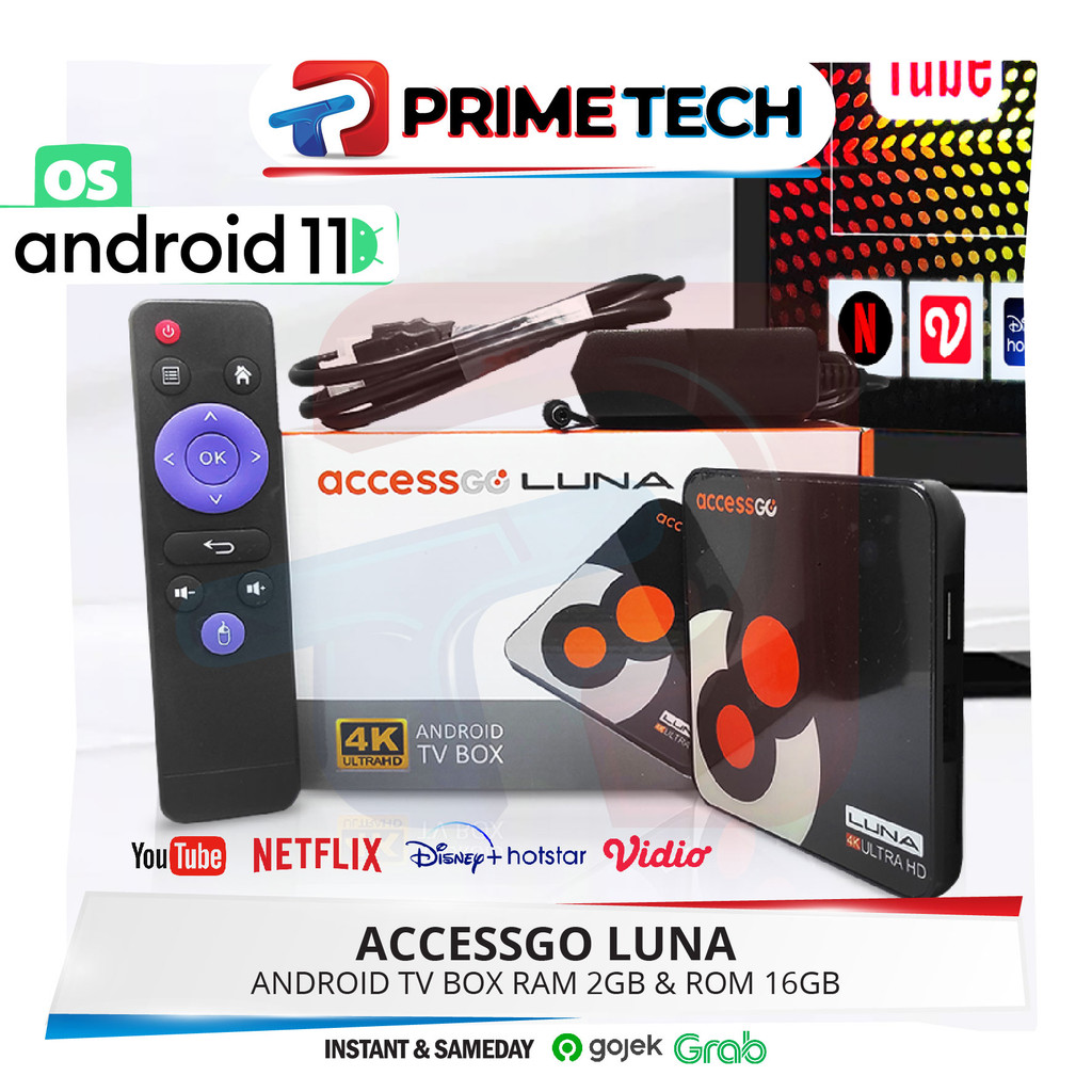 TV BOX AccessGo Luna Android TV RAM 2GB ROM 16GB - PrimeTech