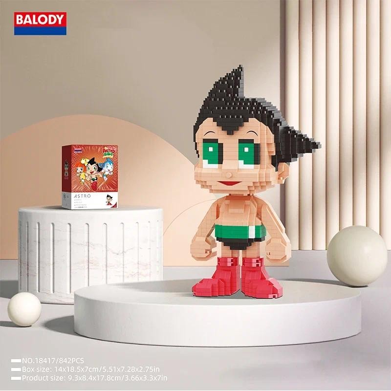 BALODY Astro Boy Building Blocks Classic Cartoon Character Model Micro Particles Bricks Educational 