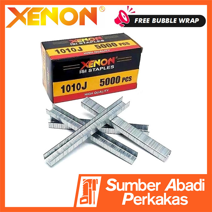

XENON 1010J Isi Staples Mesin Paku Tembak U Mata Air Nailer Nail Gun Angin Stapler Jok 1010 J Motor
