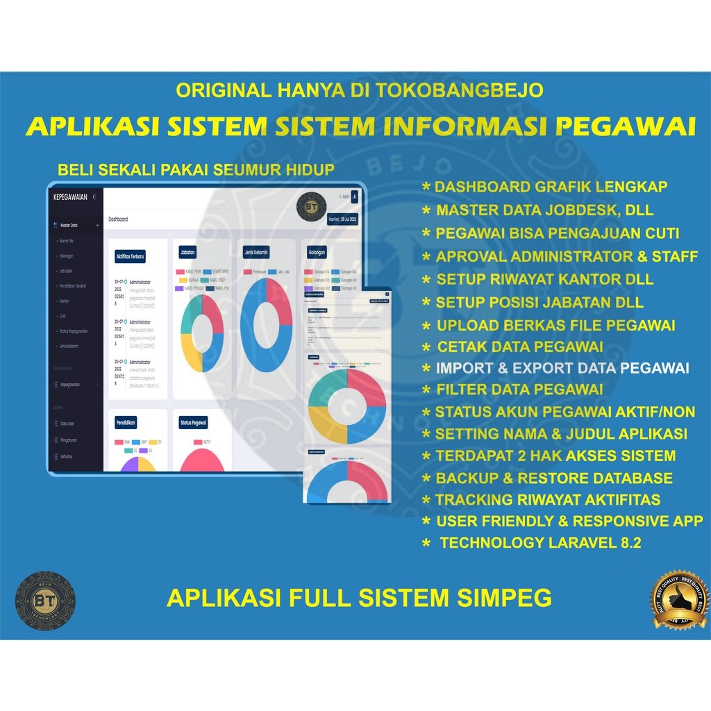 APLIKASI SISTEM INFORMASI PEGAWAI SIMPEG SIAP PAKAI LENGKAP