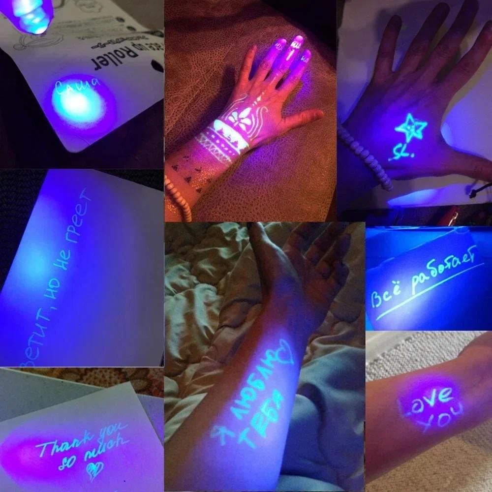 

Invisible Ink Pen With Magic UV Light Pencil Novelty Ballpoint Pens New Office School UV Light Magic Secret Ballpoint