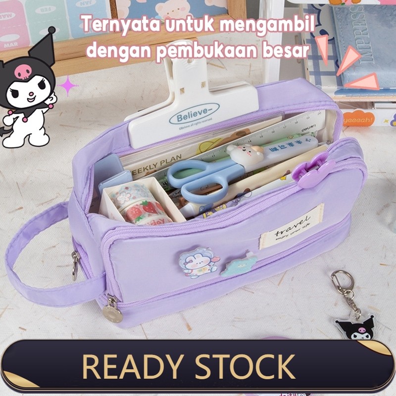 

COD Multifunction Pencil Case Cute Organizer Tempat Pensil Cartoon QuickSand Animal Kotak Tempat Pensil Cute Organizer