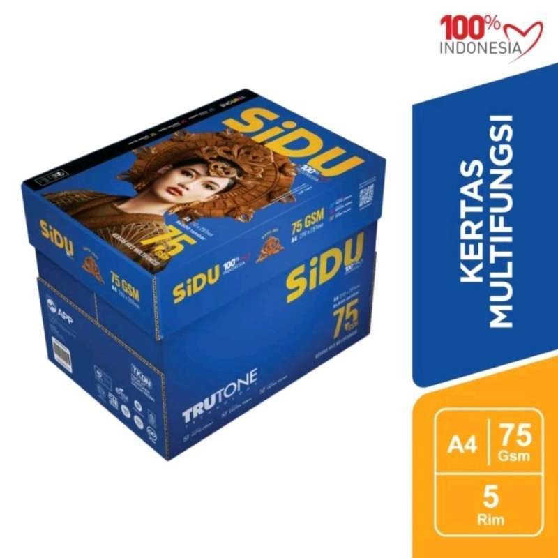 

Sidu A4 75gsm Kertas HVS Fotocopy 1 Box (5 Rim)