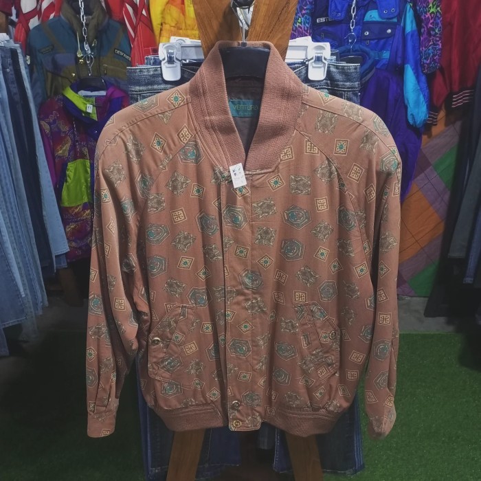 jaket harington pria vintage VENTURA fullprint Sz XXL jumbo