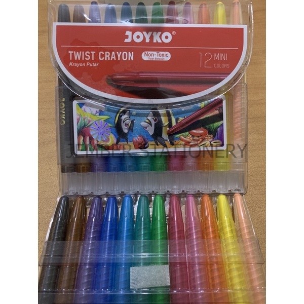 

Crayon Putar Joyko 12 Warna Pendek