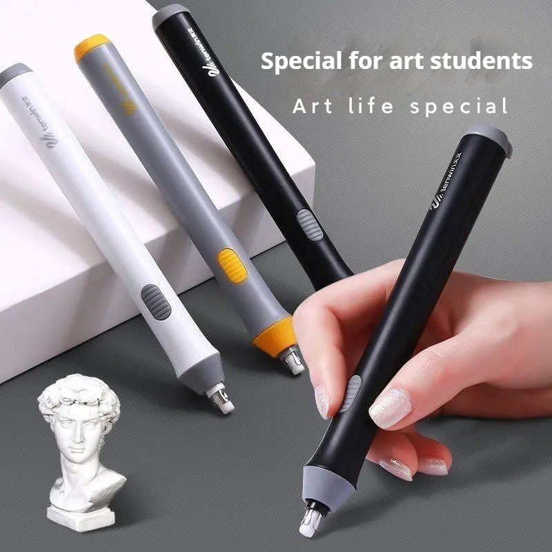 

Electric Erasers Less Rubber Crumb Thick/Thin Rubber can be Changed Art Drawing Automatic Erasers Stationery School Supplies