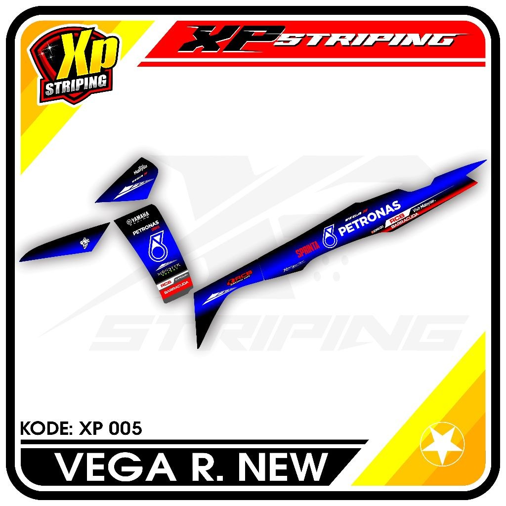 Stiker Striping Vega R New - Sticker Striping Yamaha Vega R New Desain Racing