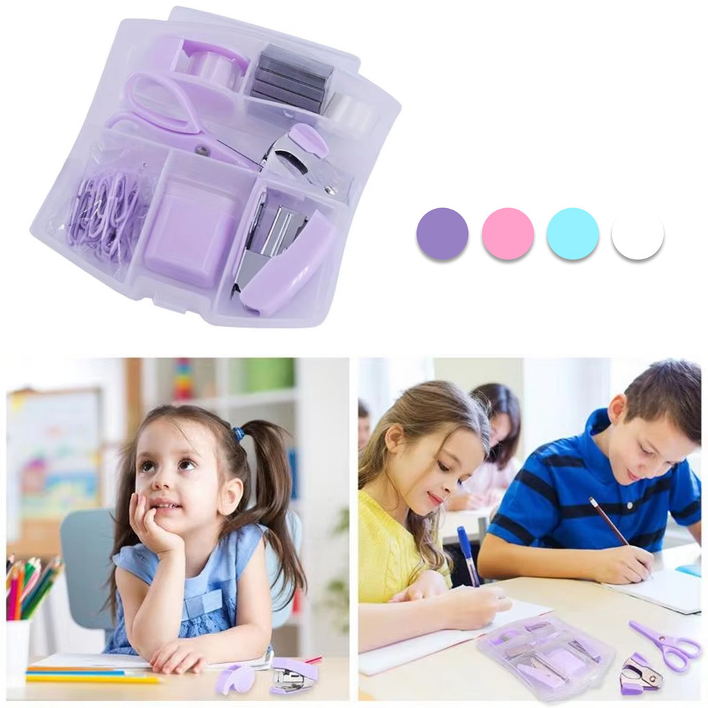

Staples Mini Ukuran Kecil Unik Kemasan Box Lucu Mini Stapler Set stapler mini aesthetic Macaron Color