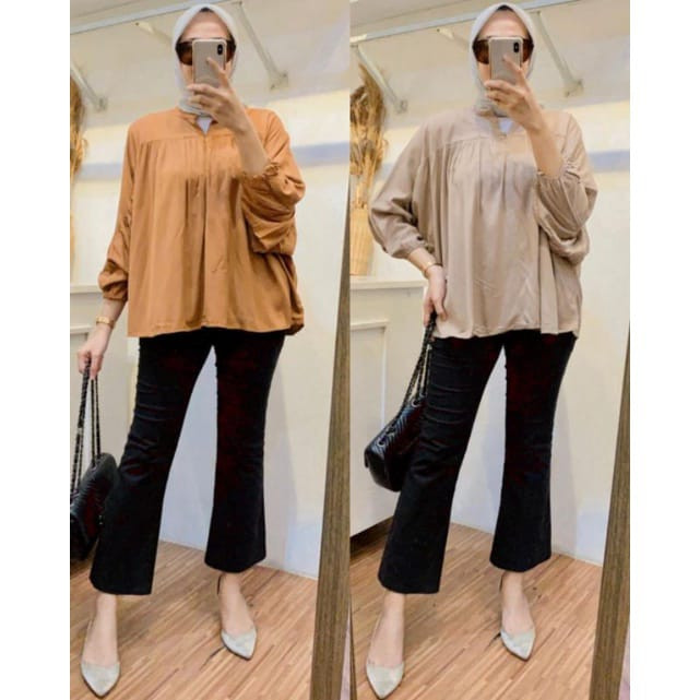 DHOLISHOP.ID CUTBRAY Basic Pants Celana Cutbray Wanita Stretch Celana Katun Wanita