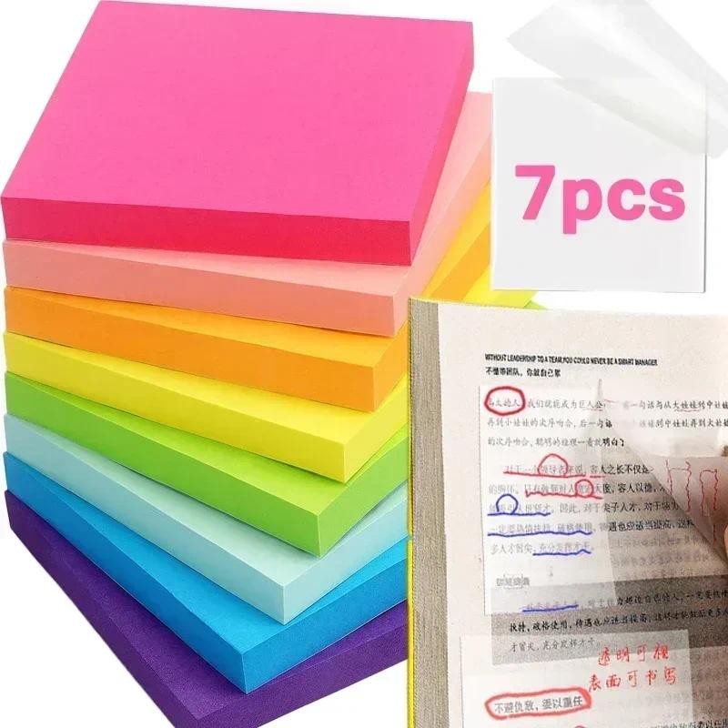 

7/5/3/1pcs Transparent Notes Clear Sticky Clear See Through Posted It Note Memo Pads for College Students Planner Office School
