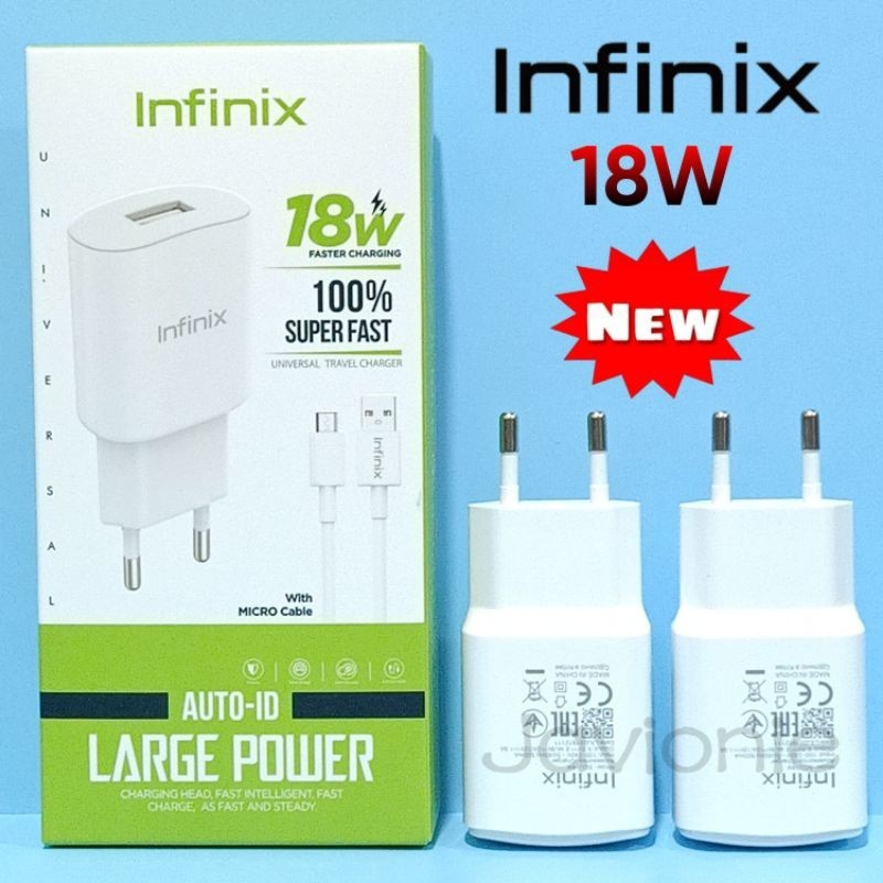 CHARGER CASAN Cas HP INFINIX SMART 3 4 5 6 7 HD NFC Plus ORI MICRO USB 2A 10W 18W Fast Charging ORI