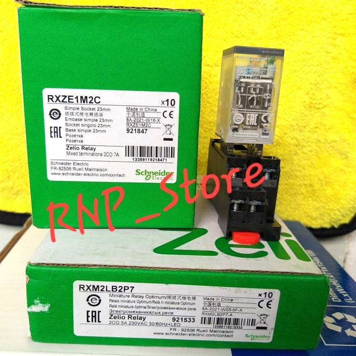 Relay Schneider RXM2LB2P7 RXM 230 VAC + socket