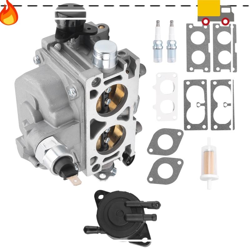 Carburetor W/Fuel Pump Filter & Spark Plugs Kit For Honda GX630 GX630R GX660 GX690 16100-Z9E-033 161