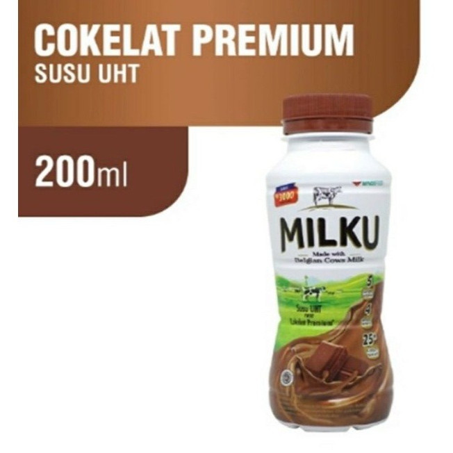 

Milku Cokelat Premium 200ml 1BAL isi 12botol
