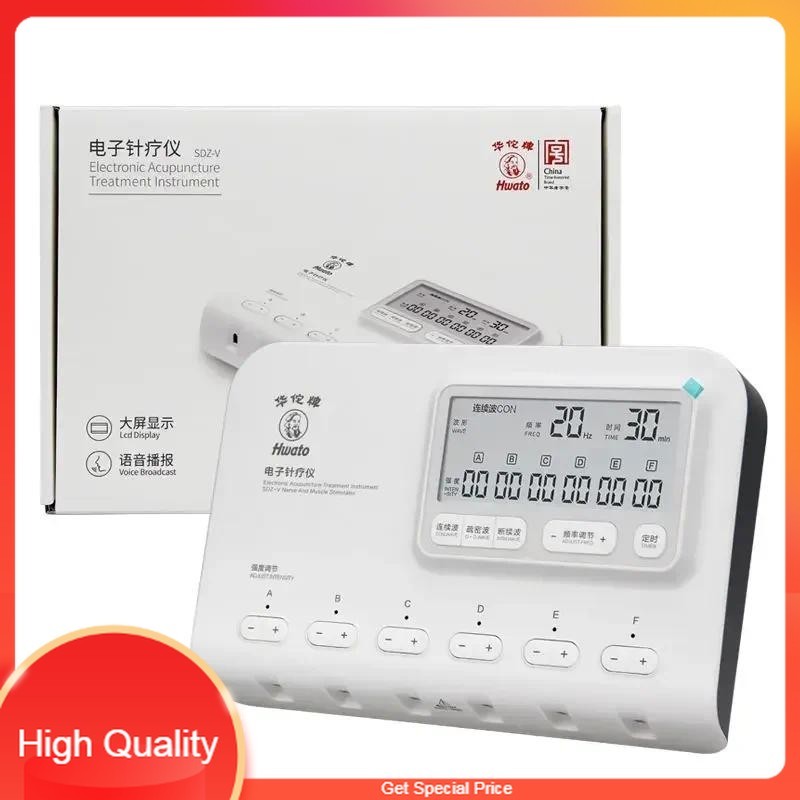 THE BEST Hwato SDZ-V Electrical Acupuncture Therapy Nerve and muscle stimulator 6 Channel EMS TENS E