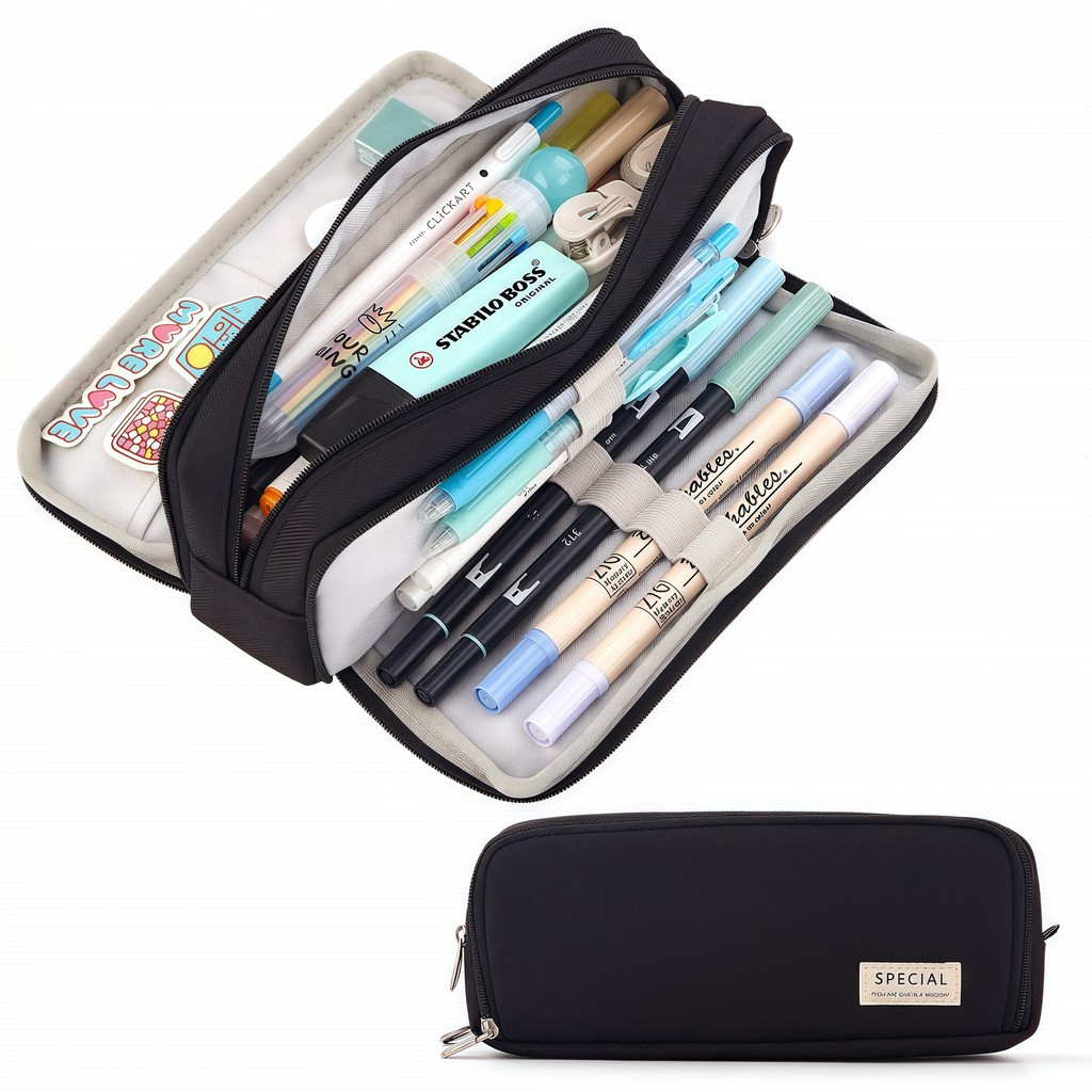 

Large-capacity pen case, portable pen case, spacious storage space durable and beautiful, a necessity for students and offices