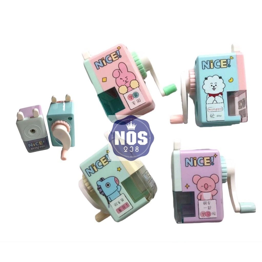 

Serutan Putar Korea Karakter / Rautan Pensil Meja Putar Stationery