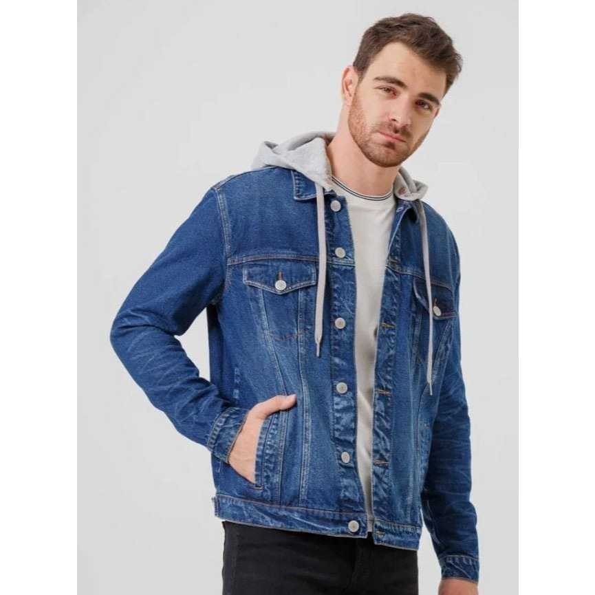 Jaket Jeans Hoodie Pria M-XXXL Jumbo BB 100Kg Denim Cindung Cowok Unisex syakira fashion14