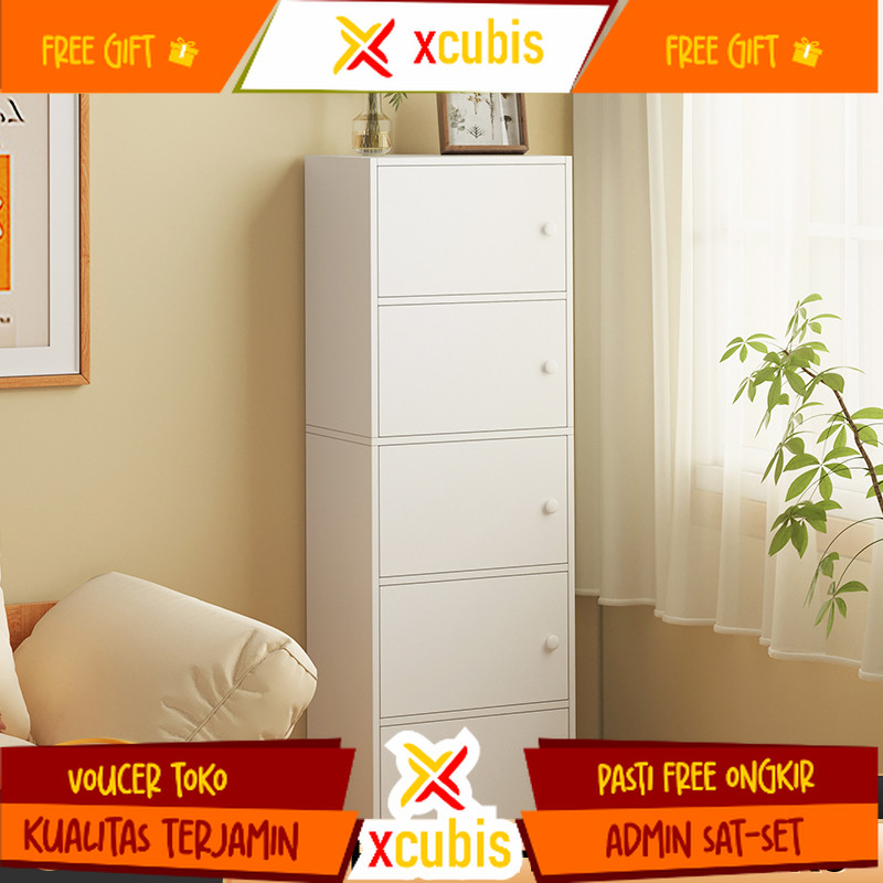 Lemari Buku 6 Susun Rak Buku Kayu Rak Buku Serbaguna Rak Kotak Rak Buku Minimalis Kabinet Serbaguna 