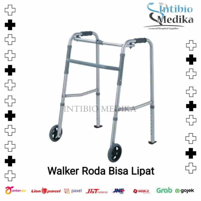 Walker Sella Roda/Alat Bantu Jalan/Tongkat Roda Kaki 4