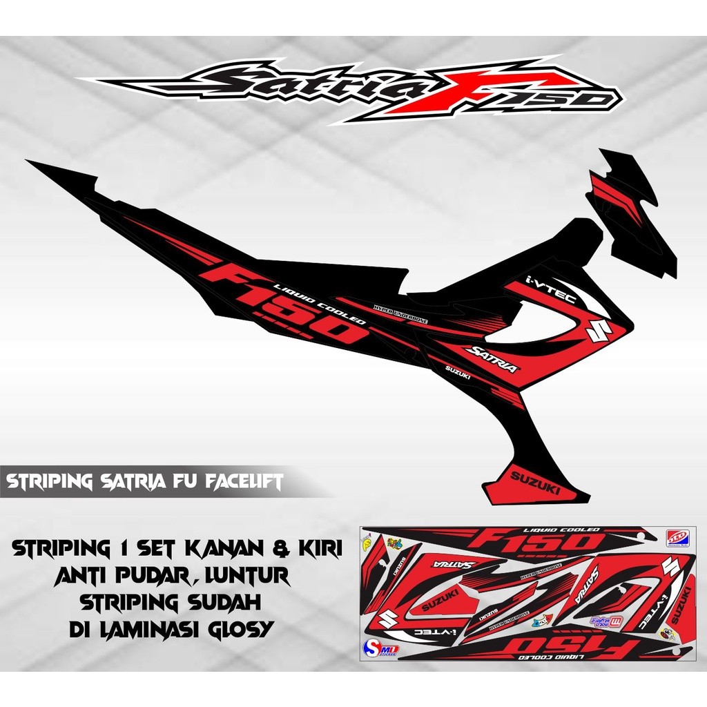 Striping Sticker Variasi Satria FU Facelift F150