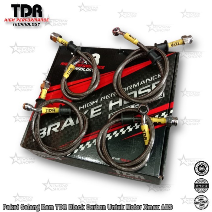 selang rem tdr xmax abs carbon brake hose tdr carbon xmax abs set