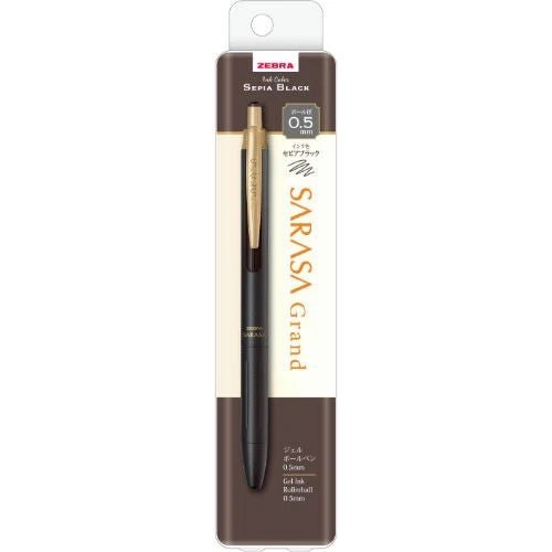 

Zebra Sarasa Grand New Version 0.3mm 0.5mm Vintage Retro Color Gel Ink Pen Pulpen Premium JJ57 JJH57 - 0.5 Sepia Black